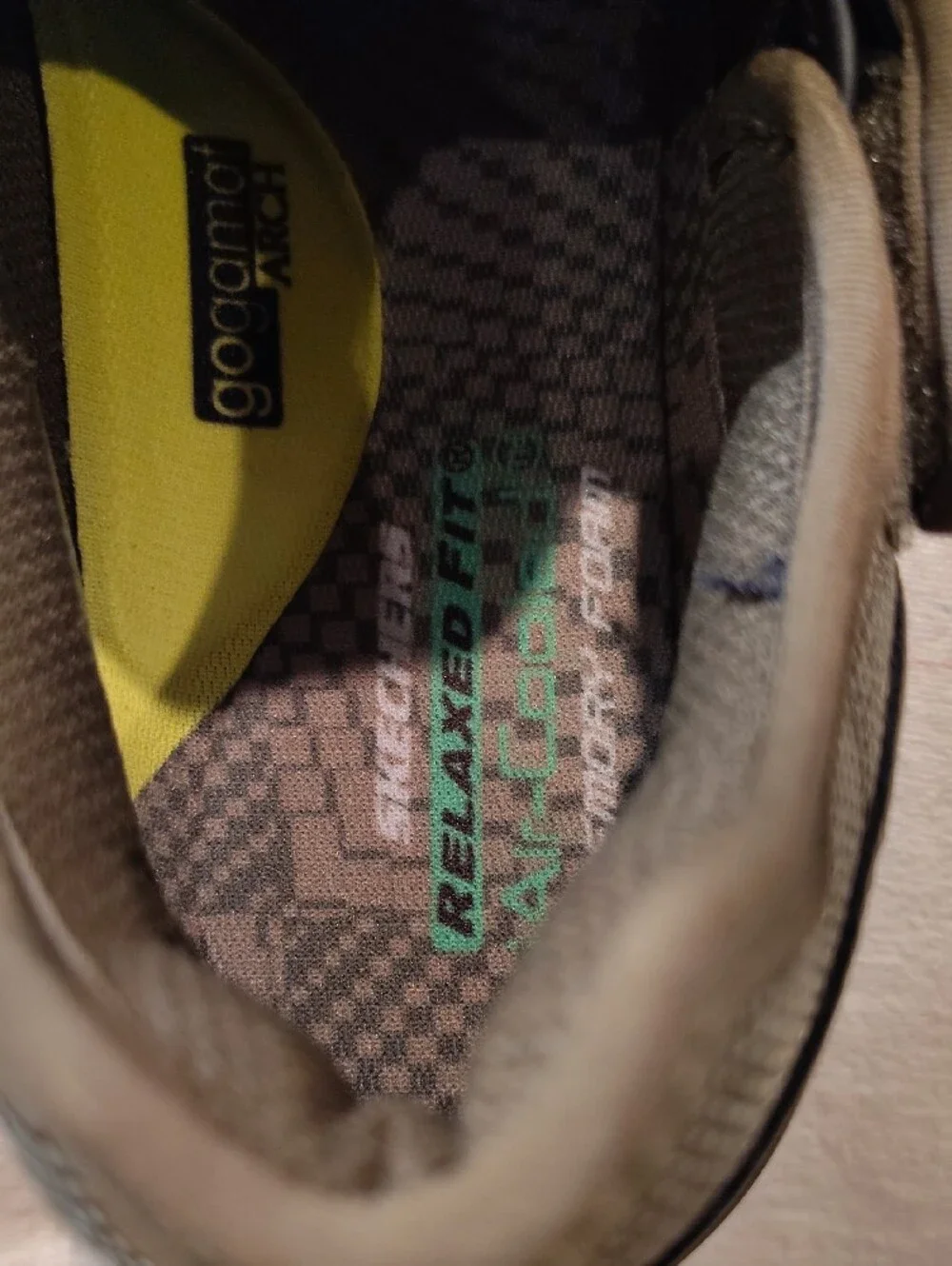 Skechers Men's Dark Green and Tan Outdoor Lace-Up Athletic Shoes